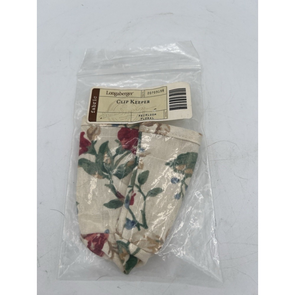 Longaberger Clip Keeper Basket- Heirloom Floral - Liner Only -NIP
